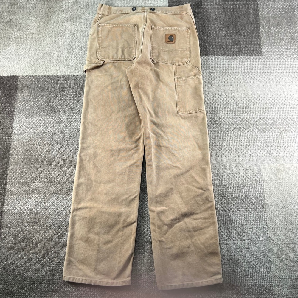 Carhartt Mens Duck Canvas Carpenter Pants Tan Brown Workwear B11 BRN 30x32